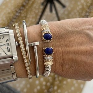 Pre-owned, Vahan bracelet in excellent condition! Silver, 14kt gold and diamond